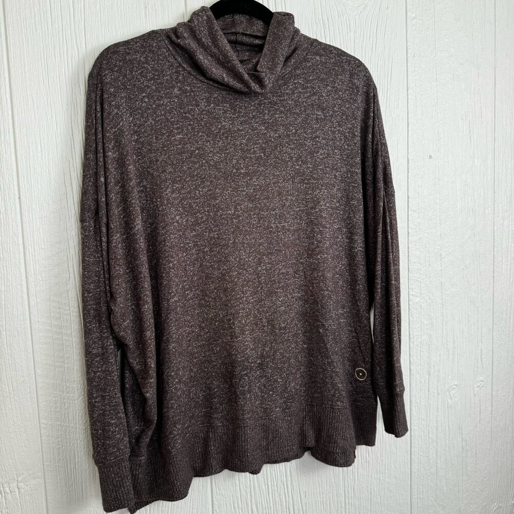Sunday Citizen Chocolate Brown Cowl Cosset Relaxed Turtleneck Sweater Sz Small - Picture 8 of 9